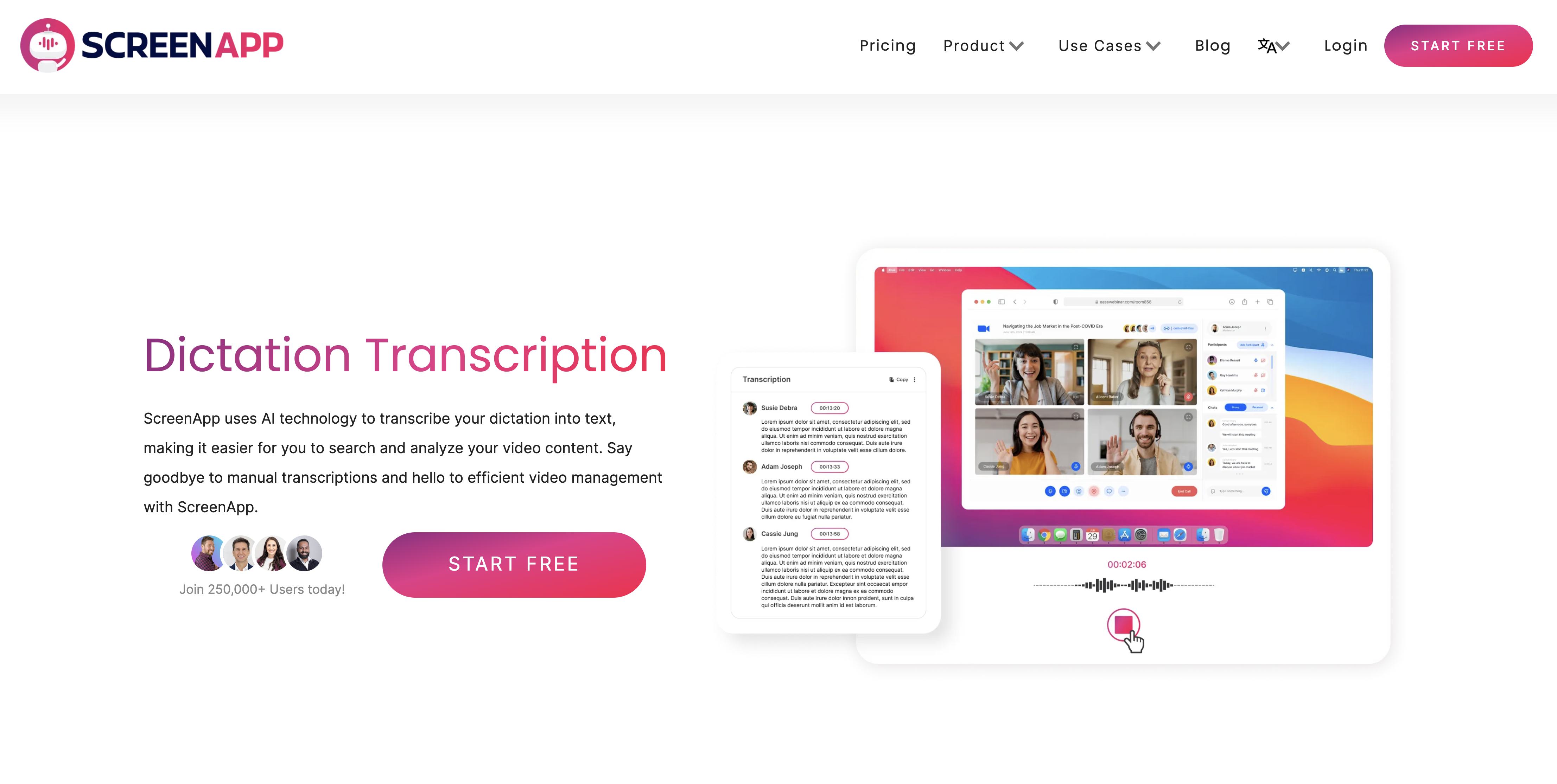 ScreenApp Dictation Software