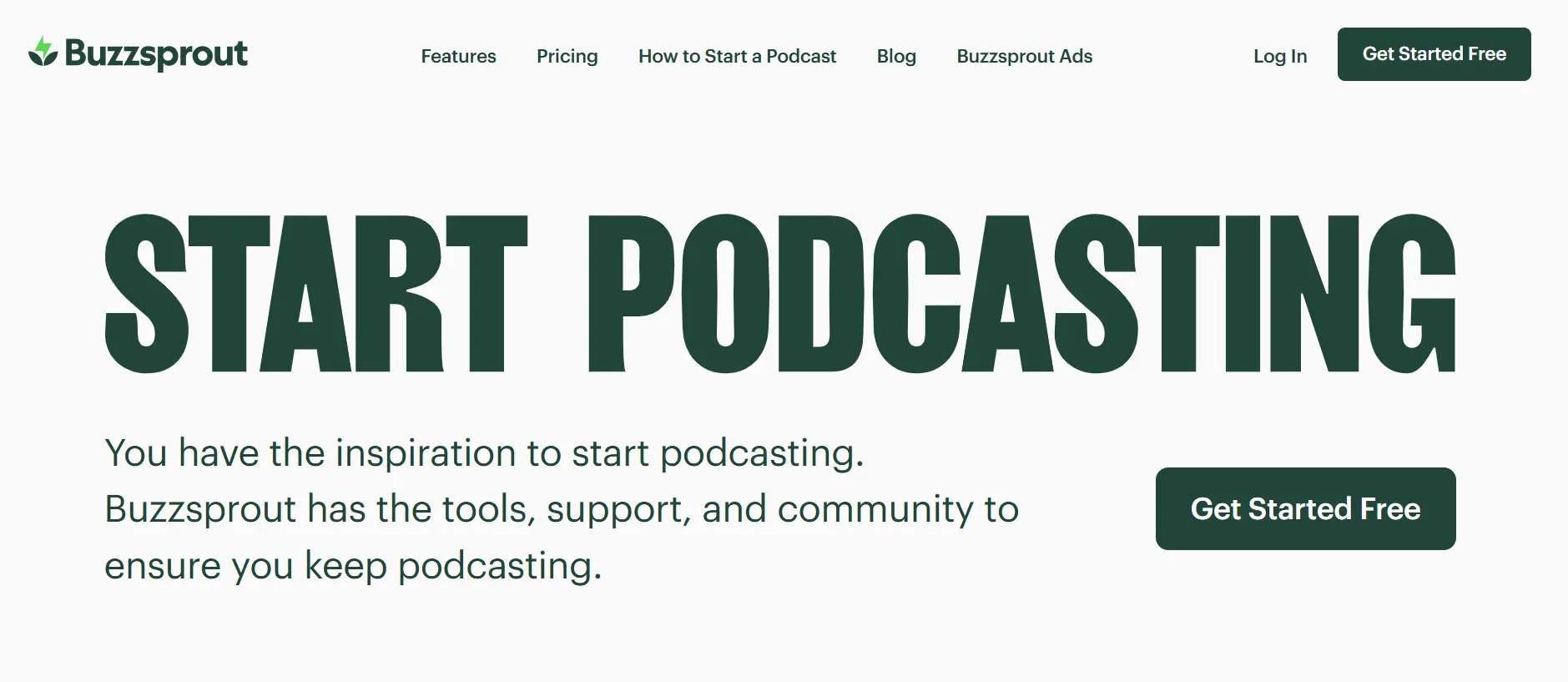 Buzzsprout Podcast Hosting Dashboard