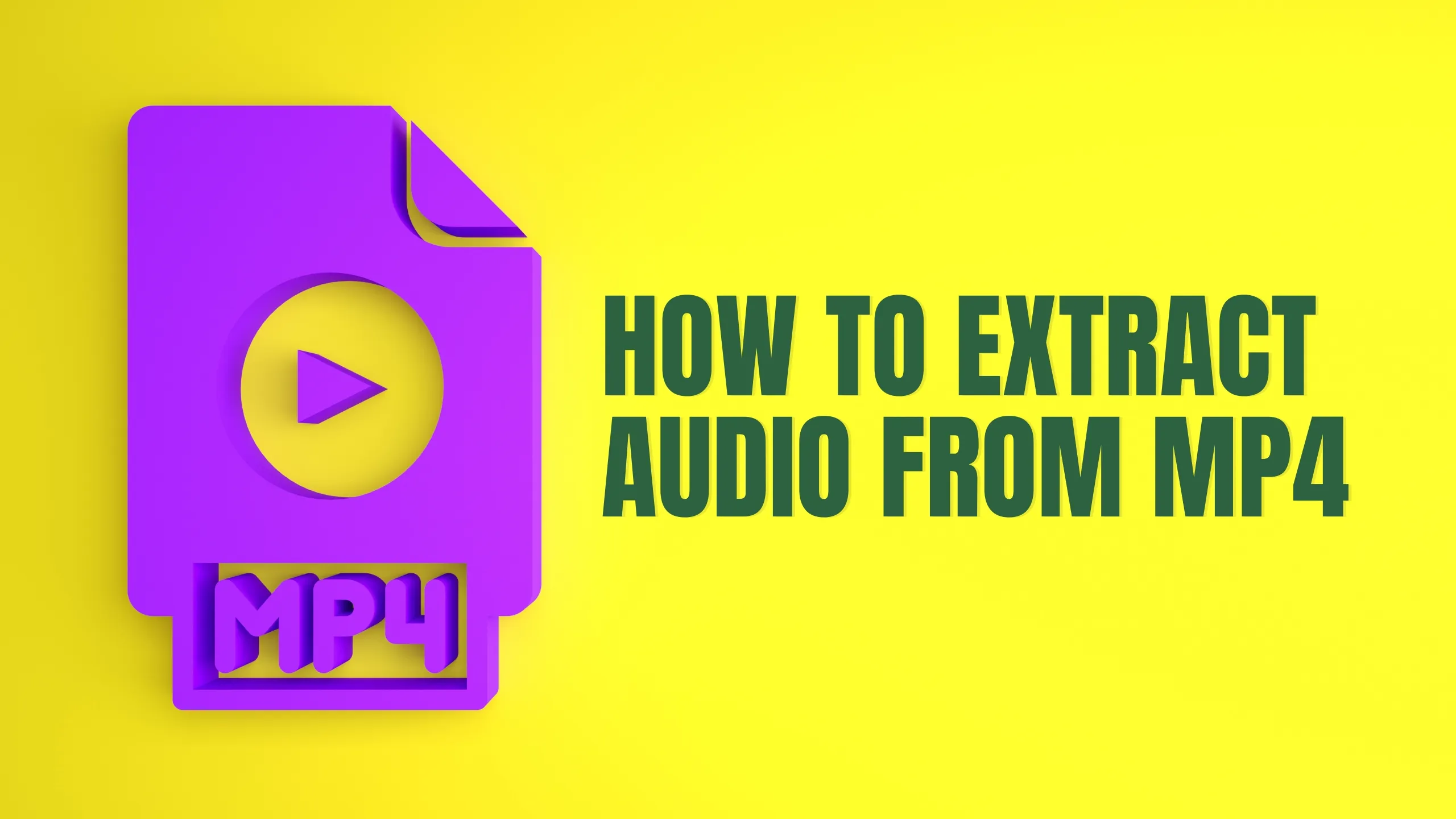How to extract Audio from MP4